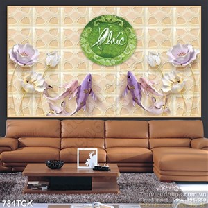 Tranh chữ phúc 3d hoa giả ngọc Tranh chữ phúc 3d hoa giả ngọc