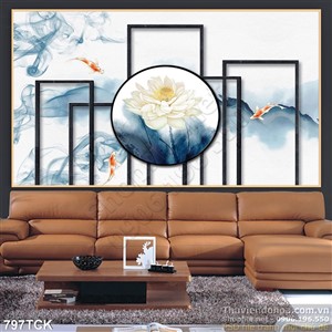 Tranh ghép nghệ thuật psd hoa sen Tranh ghép nghệ thuật psd hoa sen