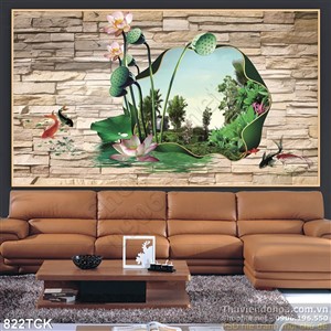 Tranh tranh tường hoa sen đẹp Tranh tranh tường hoa sen đẹp