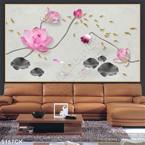 Tranh hoa sen wall Tranh hoa sen wall
