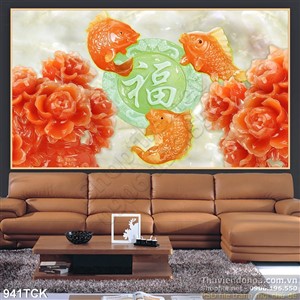 Tranh giả ngọc cá chép Tranh giả ngọc cá chép