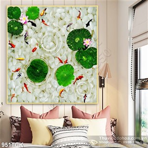 Tranh cá chép và nền đá trắng tuyệt đẹp 3d Tranh cá chép và nền đá trắng tuyệt đẹp 3d