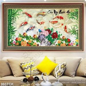 Tranh cửu ngư và cá koi đẹp nghệ thuật Tranh cửu ngư và cá koi đẹp nghệ thuật