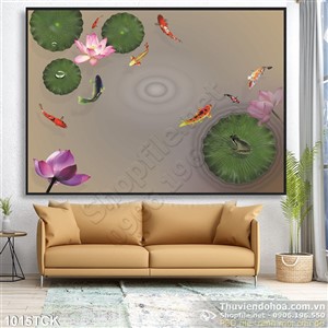 Tranh cá chép 3d Tranh cá chép 3d