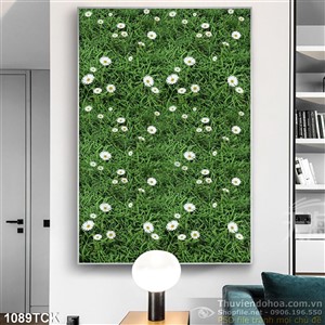 Tranh cánh đồng hoa mười giờ Tranh cánh đồng hoa mười giờ