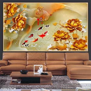 Tranh 3d giả ngọc hoa mẫu đơn gỗ đẹp Tranh 3d giả ngọc hoa mẫu đơn gỗ đẹp