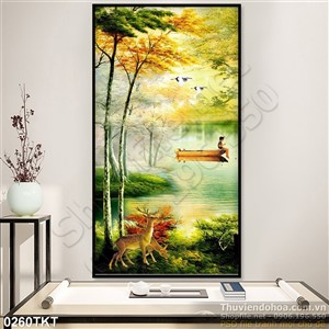 Tranh kim tiền sơn thủy