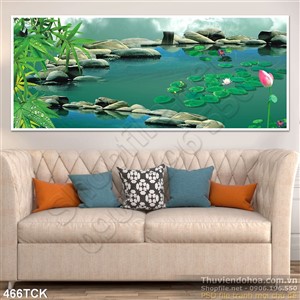 Tranh hoa sen, cá chép spa Tranh hoa sen, cá chép spa