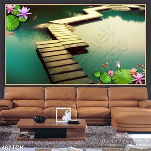 Tranh hoa sen, cá chép spa nghệ thuật Tranh hoa sen, cá chép spa nghệ thuật