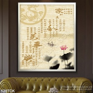 Tranh hoa sen, cá chép thư pháp Tranh hoa sen, cá chép thư pháp