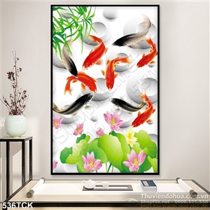 Tranh hoa sen, cá chép nghệ thuật Tranh hoa sen, cá chép nghệ thuật