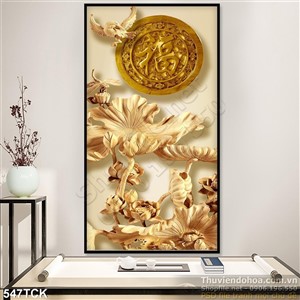 Tranh hoa sen, cá chép điêu khắc gỗ Tranh hoa sen, cá chép điêu khắc gỗ