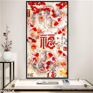 Tranh hoa sen, cá chép phong thủy Tranh hoa sen, cá chép phong thủy