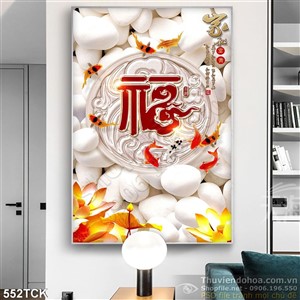 Tranh hoa sen, cá chép in gạch trang trí Tranh hoa sen, cá chép in gạch trang trí