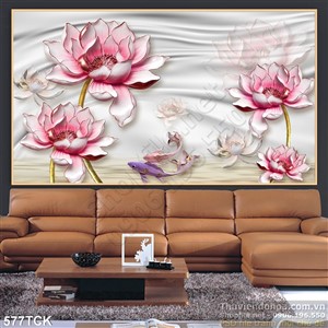 Tranh hoa sen  hồng giả ngọc wall Tranh hoa sen  hồng giả ngọc wall