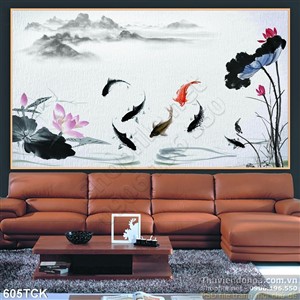 Tranh cá chép vẽ tay nghệ thuật ấn tượng Tranh cá chép vẽ tay nghệ thuật ấn tượng