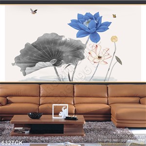 Tranh hoa sen in uv chất lượng Tranh hoa sen in uv chất lượng