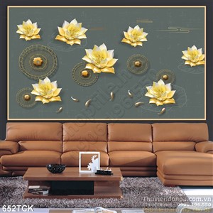 Tranh hoa sen in uv chất lượng Tranh hoa sen in uv chất lượng