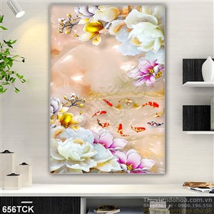 Tranh giả ngọc 3d hoa mẫu đơn Tranh giả ngọc 3d hoa mẫu đơn