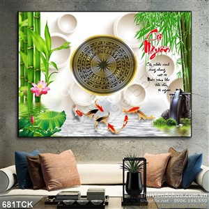 Tranh 3d cá chép cội nguồn Tranh 3d cá chép cội nguồn