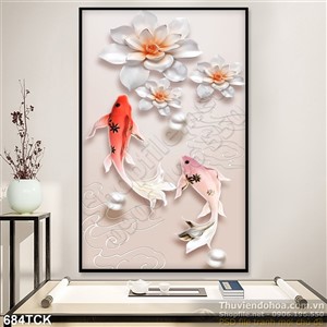 Tranh bông hoa sen giả ngọc màu trắng Tranh bông hoa sen giả ngọc màu trắng