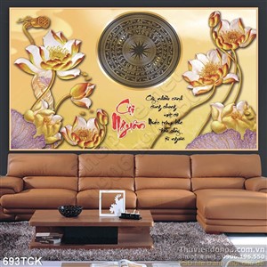 Tranh cội nguồn hoa sen trống đồng việt nam Tranh cội nguồn hoa sen trống đồng việt nam