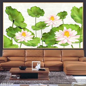 Tranh hoa sen 3d đẹp Tranh hoa sen 3d đẹp