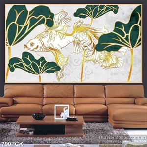 Tranh vẽ cá chép nghệ thuật in uv Tranh vẽ cá chép nghệ thuật in uv