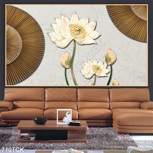 Tranh vẽ hoa sen nghệ thuật decor Tranh vẽ hoa sen nghệ thuật decor