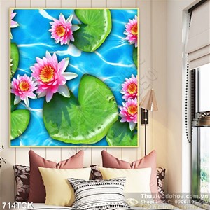 Tranh hoa sen trong nước đẹp psd Tranh hoa sen trong nước đẹp psd