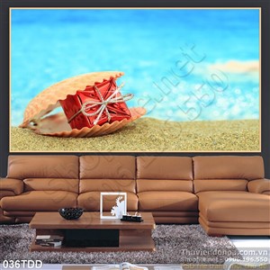 Tranh Đại Dương, cá heo 3D dán tường