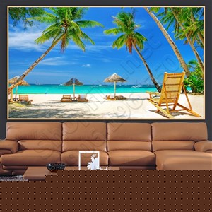 Tranh Đại Dương, cá heo 3D trang trí phòng khách