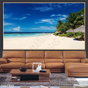 Tranh Đại Dương, cá heo 3D dán tường