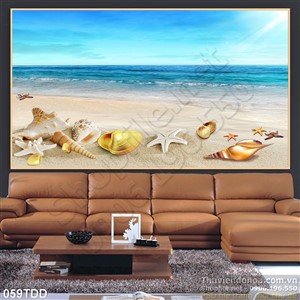 Tranh Đại Dương, cá heo 3D trang trí tường