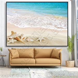 Tranh Đại Dương, cá heo 3D dán tường