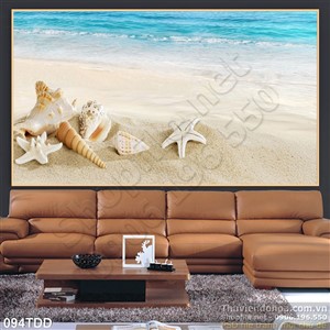 Tranh Đại Dương, cá heo 3D dán tường đẹp