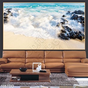 Tranh Đại Dương, cá heo 3D in gạch