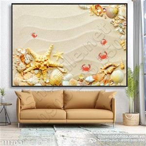 Tranh Đại Dương, cá heo 3D in gạch đẹp