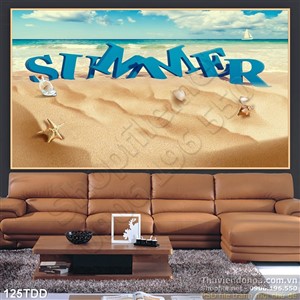 Tranh Đại Dương, cá heo 3D treo tường