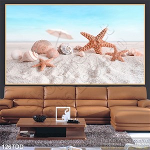 Tranh Đại Dương, cá heo 3D dán tường đẹp