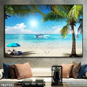 Tranh Đại Dương, cá heo 3D treo tường phòng khách