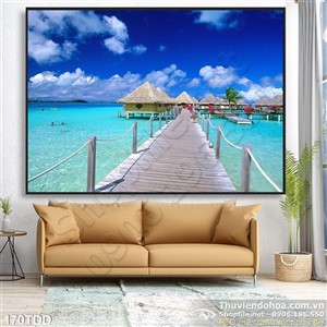 Tranh Đại Dương, cá heo 3D resort