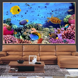 Tranh Đại Dương, cá heo 3D nghệ thuật