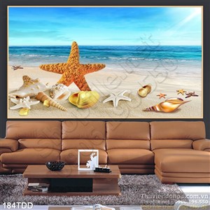 Tranh biển dán tường phòng khách