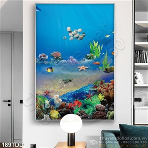 Tranh Đại Dương, cá heo 3D