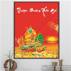 Tranh thuận buồm xuôi gió ngày tết psd