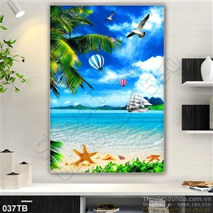 Tranh thuận buồm xuôi gió khổ dọc con chim hải âu