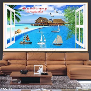 Tranh thuận buồm xuôi gió con đường đi ra ngoài biển