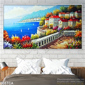 Tranh Sơn Dầu Châu Âu nắm biển