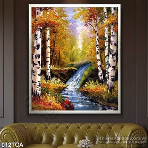 Tranh Sơn Dầu Châu Âu con suối